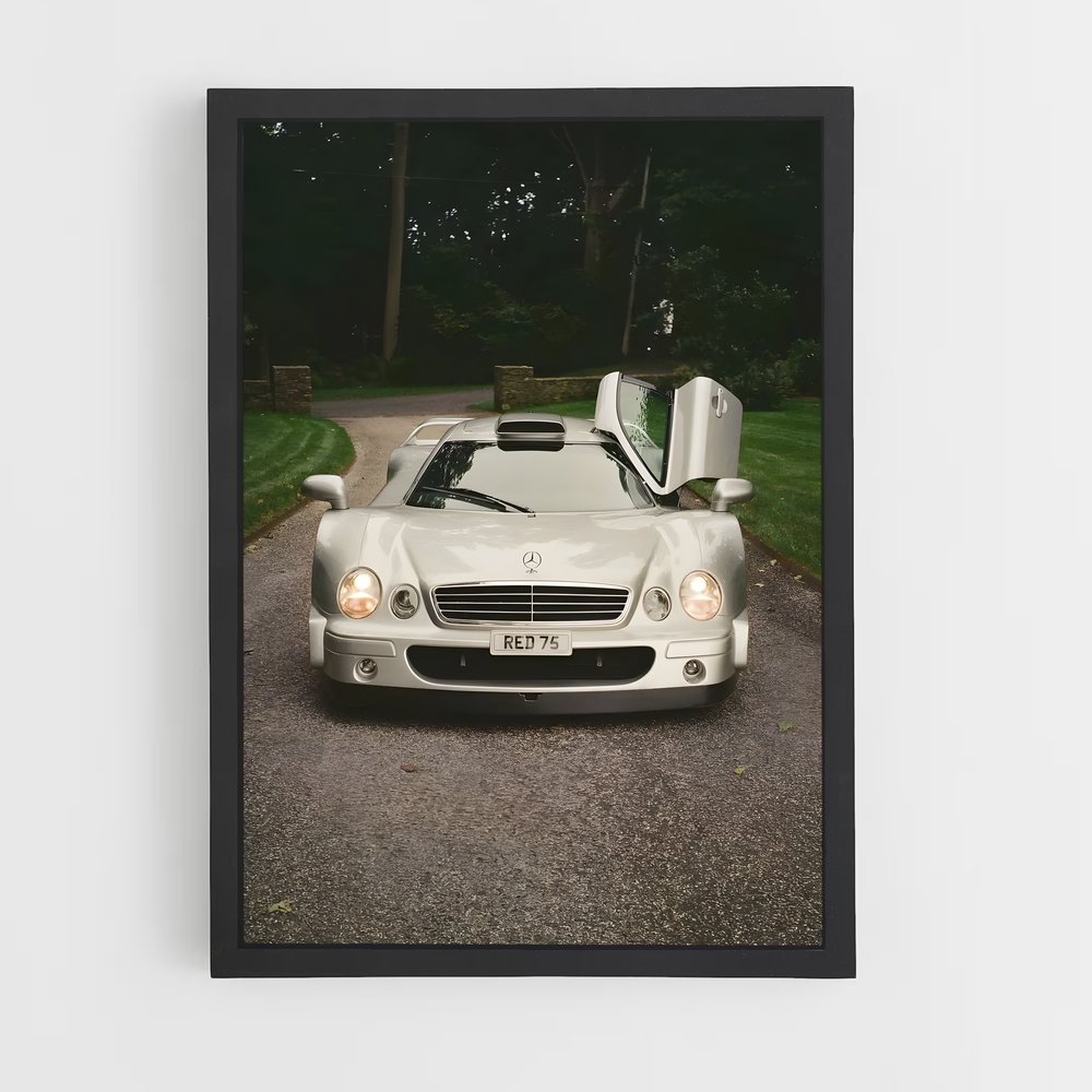 Poster Luxe Blanc – affiche Mercedes (vue 2)
